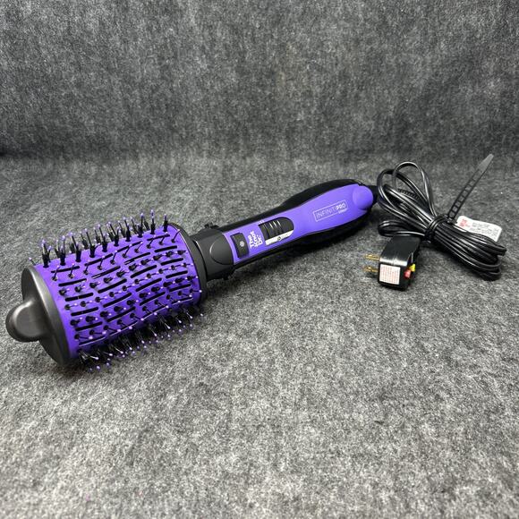 Infiniti PRO The Knot Dr Hair Brush Dryer Styling Tool Large Black Purple WORKS